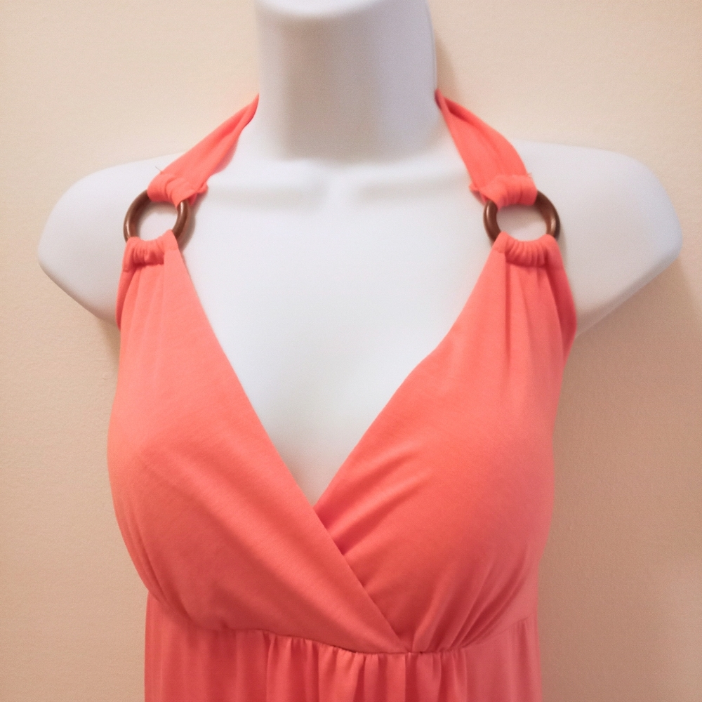NWTπFREE GIFT INCLUDEDπMidi Dress Push-Up Pads Bra, Strap Neck Halter Summer - Picture 10 of 16
